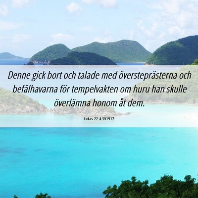 Picture 06 - Lukas 22:4 SV1917 - Denne gick bort och talade med översteprästerna - Bible Verse Picture