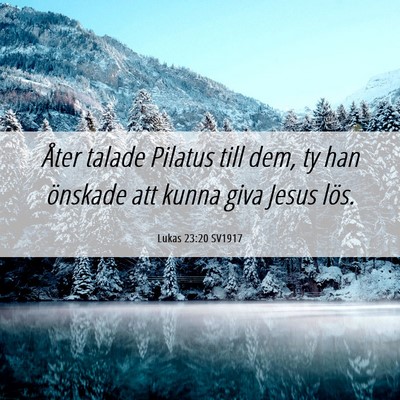 Picture 06 - Lukas 23:20 SV1917 - Åter talade Pilatus till dem, ty han önskade - Bible Verse Picture