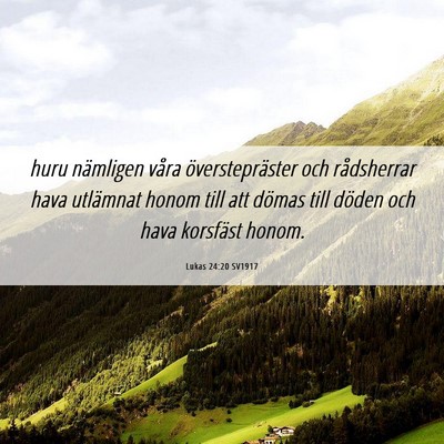 Picture 06 - Lukas 24:20 SV1917 - huru nämligen våra överstepräster och - Bible Verse Picture