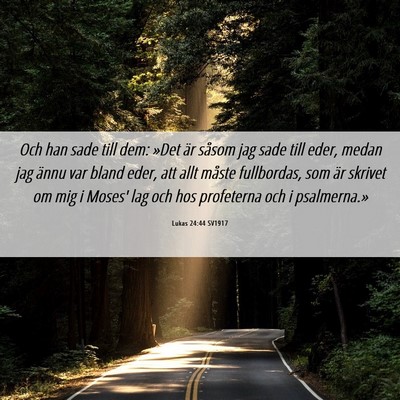 Picture 06 - Lukas 24:44 SV1917 - Och han sade till dem: »Det är såsom jag sade - Bible Verse Picture