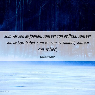 Picture 06 - Lukas 3:27 SV1917 - som var son av Joanan, som var son av Resa, som - Bible Verse Picture