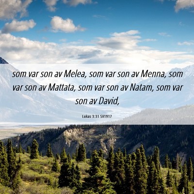 Picture 06 - Lukas 3:31 SV1917 - som var son av Melea, som var son av Menna, som - Bible Verse Picture