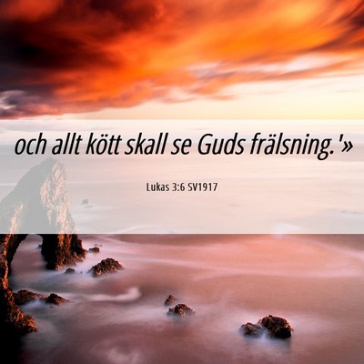 Picture 06 - Lukas 3:6 SV1917 - och allt kött skall se Guds - Bible Verse Picture