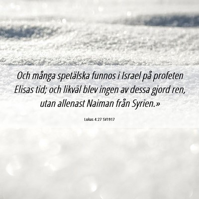 Picture 06 - Lukas 4:27 SV1917 - Och många spetälska funnos i Israel på - Bible Verse Picture