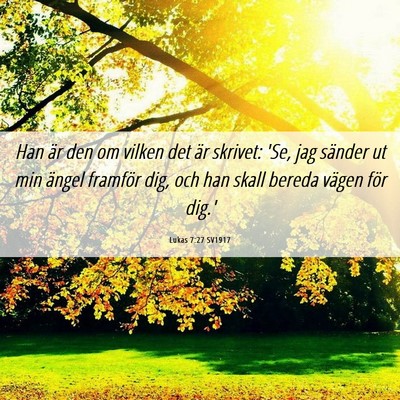 Picture 06 - Lukas 7:27 SV1917 - Han är den om vilken det är skrivet: 'Se, jag - Bible Verse Picture