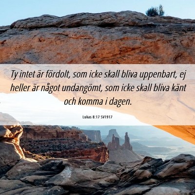 Picture 06 - Lukas 8:17 SV1917 - Ty intet är fördolt, som icke skall bliva - Bible Verse Picture