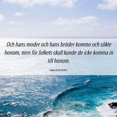 Picture 06 - Lukas 8:19 SV1917 - Och hans moder och hans bröder kommo och sökte - Bible Verse Picture