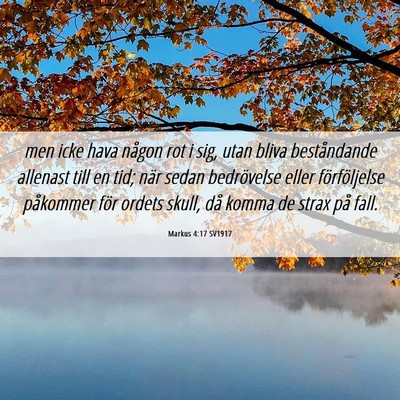 Picture 06 - Markus 4:17 SV1917 - men icke hava någon rot i sig, utan bliva - Bible Verse Picture