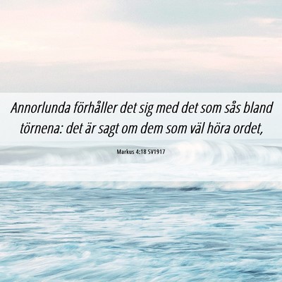 Picture 06 - Markus 4:18 SV1917 - Annorlunda förhåller det sig med det som sås - Bible Verse Picture