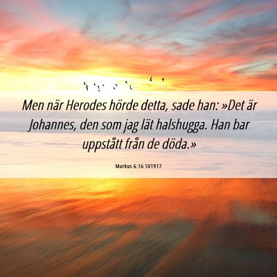 Picture 06 - Markus 6:16 SV1917 - Men när Herodes hörde detta, sade han: »Det - Bible Verse Picture