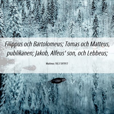 Picture 06 - Matteus 10:3 SV1917 - Filippus och Bartolomeus; Tomas och Matteus, - Bible Verse Picture