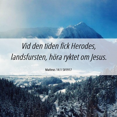Picture 06 - Matteus 14:1 SV1917 - Vid den tiden fick Herodes, landsfursten, höra - Bible Verse Picture