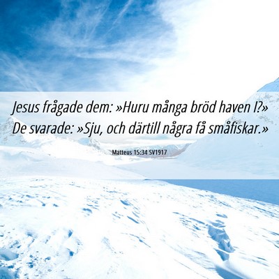 Picture 06 - Matteus 15:34 SV1917 - Jesus frågade dem: »Huru många bröd haven - Bible Verse Picture