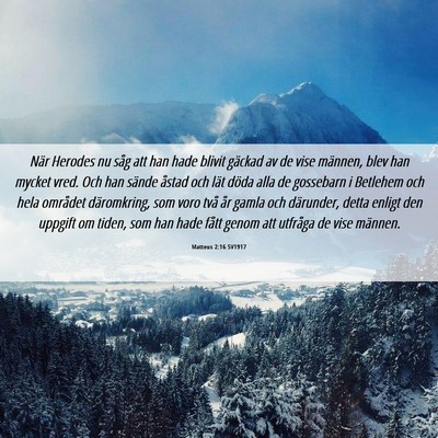 Picture 06 - Matteus 2:16 SV1917 - När Herodes nu såg att han hade blivit gäckad - Bible Verse Picture