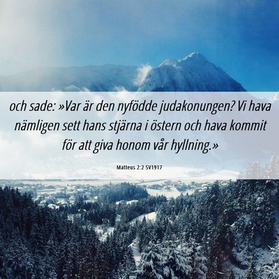 Picture 06 - Matteus 2:2 SV1917 - och sade: »Var är den nyfödde judakonungen? Vi - Bible Verse Picture