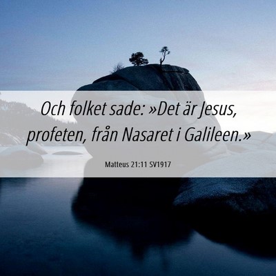 Picture 06 - Matteus 21:11 SV1917 - Och folket sade: »Det är Jesus, profeten, från - Bible Verse Picture
