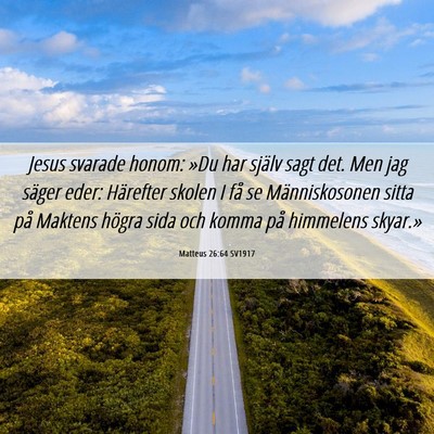 Picture 06 - Matteus 26:64 SV1917 - Jesus svarade honom: »Du har själv sagt det. - Bible Verse Picture