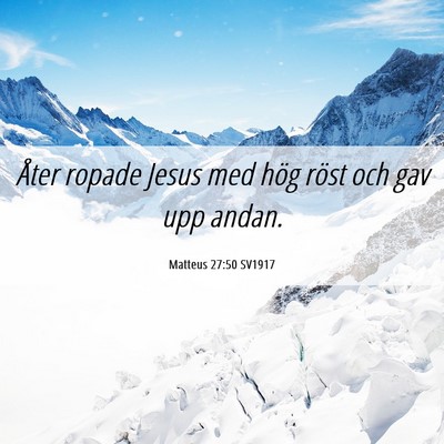 Picture 06 - Matteus 27:50 SV1917 - Åter ropade Jesus med hög röst och gav upp - Bible Verse Picture