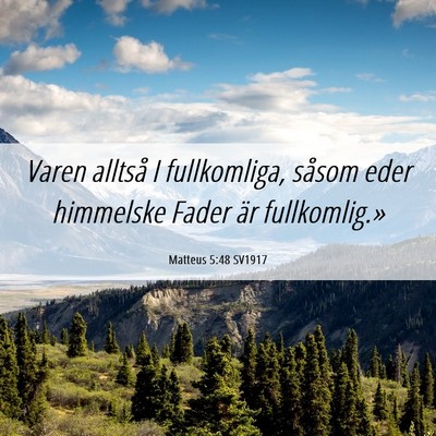 Picture 06 - Matteus 5:48 SV1917 - Varen alltså I fullkomliga, såsom eder - Bible Verse Picture