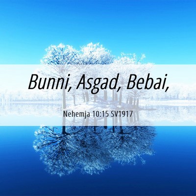 Picture 06 - Nehemja 10:15 SV1917 - Bunni, Asgad, - Bible Verse Picture