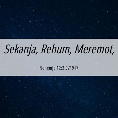 Picture 06 - Nehemja 12:3 SV1917 - Sekanja, Rehum, - Bible Verse Picture