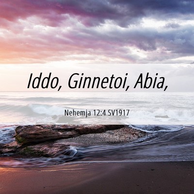 Picture 06 - Nehemja 12:4 SV1917 - Iddo, Ginnetoi, - Bible Verse Picture