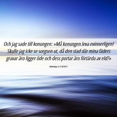 Picture 06 - Nehemja 2:3 SV1917 - Och jag sade till konungen: »Må konungen leva - Bible Verse Picture