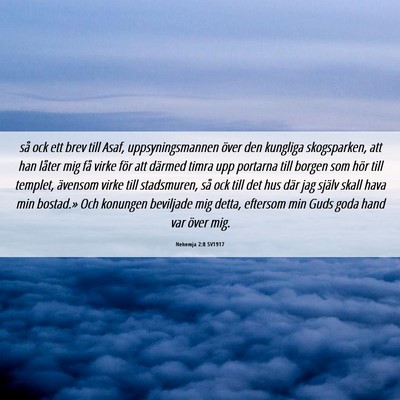 Picture 06 - Nehemja 2:8 SV1917 - så ock ett brev till Asaf, uppsyningsmannen - Bible Verse Picture