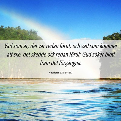 Picture 06 - Predikaren 3:15 SV1917 - Vad som är, det var redan förut, och vad som - Bible Verse Picture