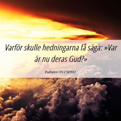 Picture 06 - Psaltaren 115:2 SV1917 - Varför skulle hedningarna få säga: »Var är - Bible Verse Picture