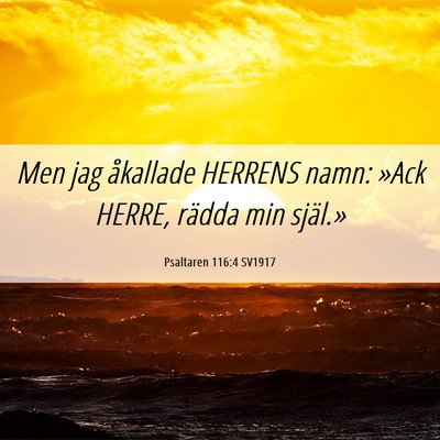 Picture 06 - Psaltaren 116:4 SV1917 - Men jag åkallade HERRENS namn: »Ack HERRE, - Bible Verse Picture