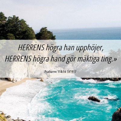 Picture 06 - Psaltaren 118:16 SV1917 - HERRENS högra han upphöjer, HERRENS högra hand - Bible Verse Picture