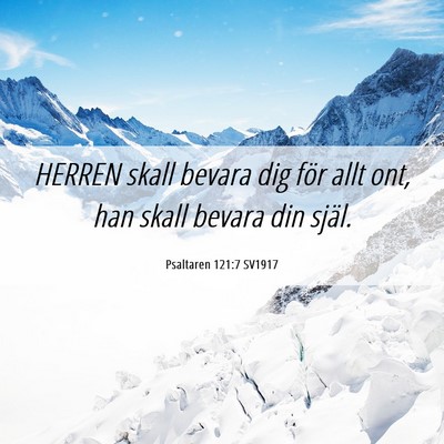 Picture 06 - Psaltaren 121:7 SV1917 - HERREN skall bevara dig för allt ont, han skall - Bible Verse Picture