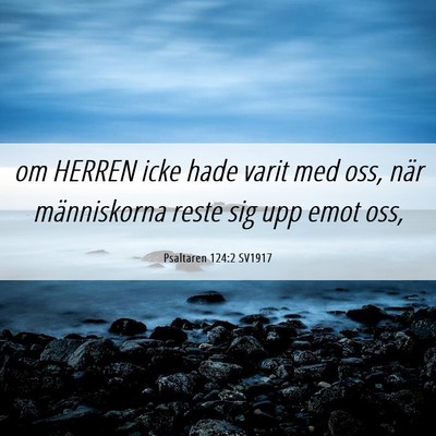 Picture 06 - Psaltaren 124:2 SV1917 - om HERREN icke hade varit med oss, när - Bible Verse Picture