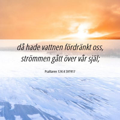 Picture 06 - Psaltaren 124:4 SV1917 - då hade vattnen fördränkt oss, strömmen gått - Bible Verse Picture