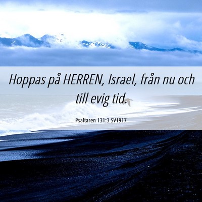 Picture 06 - Psaltaren 131:3 SV1917 - Hoppas på HERREN, Israel, från nu och till evig - Bible Verse Picture