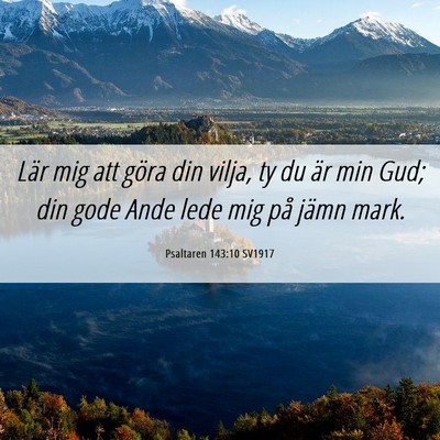 Picture 06 - Psaltaren 143:10 SV1917 - Lär mig att göra din vilja, ty du är min Gud; - Bible Verse Picture