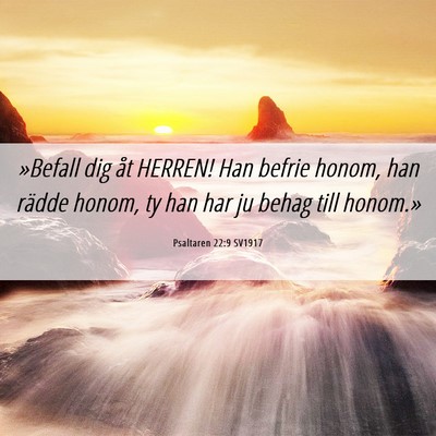 Picture 06 - Psaltaren 22:9 SV1917 - »Befall dig åt HERREN! Han befrie honom, han - Bible Verse Picture
