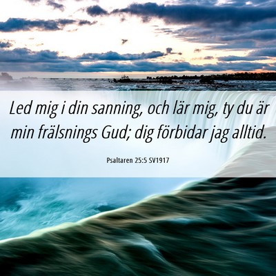 Picture 06 - Psaltaren 25:5 SV1917 - Led mig i din sanning, och lär mig, ty du är - Bible Verse Picture