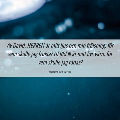 Picture 06 - Psaltaren 27:1 SV1917 - Av David. HERREN är mitt ljus och min - Bible Verse Picture