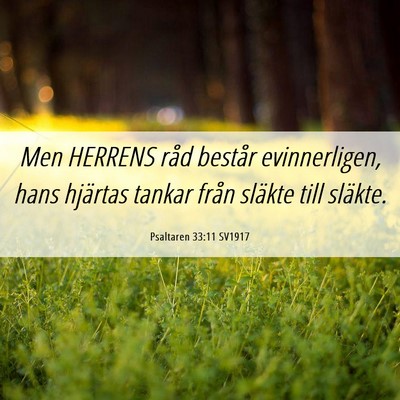 Picture 06 - Psaltaren 33:11 SV1917 - Men HERRENS råd består evinnerligen, hans - Bible Verse Picture