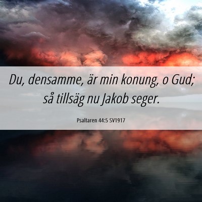 Picture 06 - Psaltaren 44:5 SV1917 - Du, densamme, är min konung, o Gud; så tillsäg - Bible Verse Picture