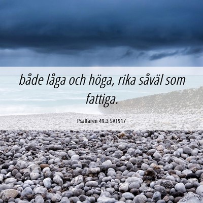 Picture 06 - Psaltaren 49:3 SV1917 - både låga och höga, rika såväl som - Bible Verse Picture