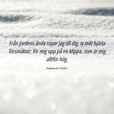 Picture 06 - Psaltaren 61:3 SV1917 - Från jordens ända ropar jag till dig, ty mitt - Bible Verse Picture