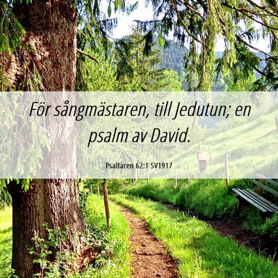 Picture 06 - Psaltaren 62:1 SV1917 - För sångmästaren, till Jedutun; en psalm av - Bible Verse Picture
