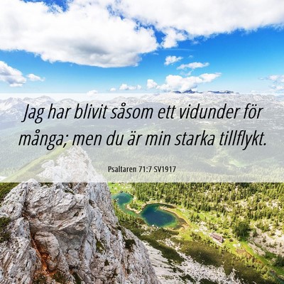 Picture 06 - Psaltaren 71:7 SV1917 - Jag har blivit såsom ett vidunder för många; - Bible Verse Picture