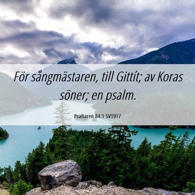 Picture 06 - Psaltaren 84:1 SV1917 - För sångmästaren, till Gittít; av Koras - Bible Verse Picture