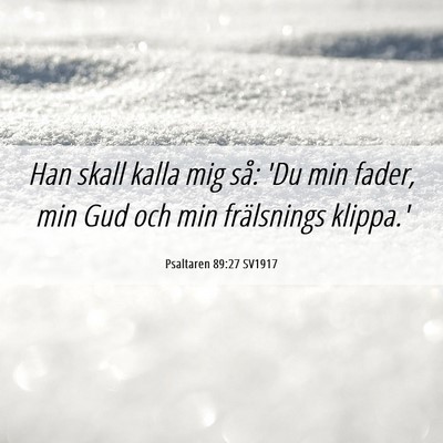 Picture 06 - Psaltaren 89:27 SV1917 - Han skall kalla mig så: 'Du min fader, min Gud - Bible Verse Picture