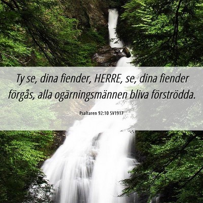 Picture 06 - Psaltaren 92:10 SV1917 - Ty se, dina fiender, HERRE, se, dina fiender - Bible Verse Picture
