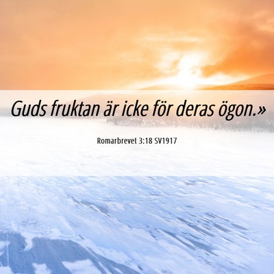 Picture 06 - Romarbrevet 3:18 SV1917 - Guds fruktan är icke för deras - Bible Verse Picture